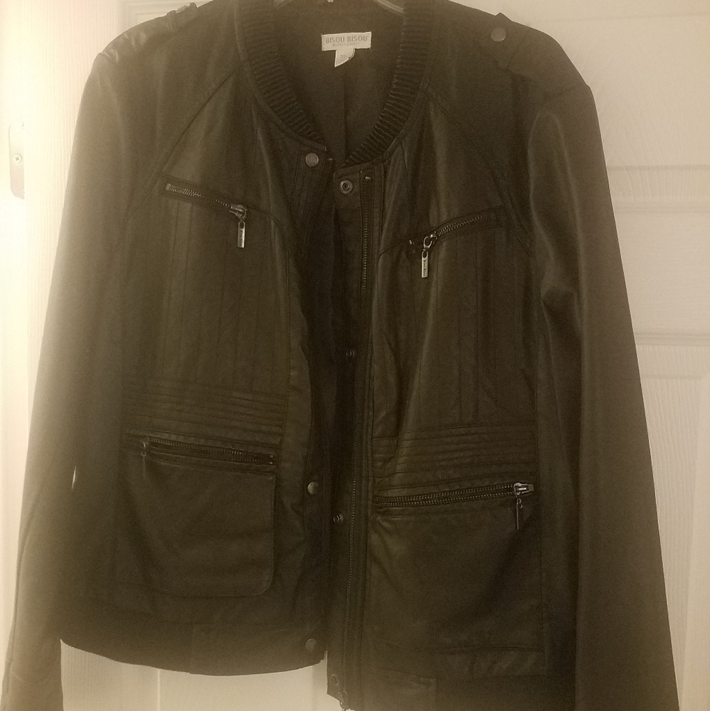 Fake leather jacket
